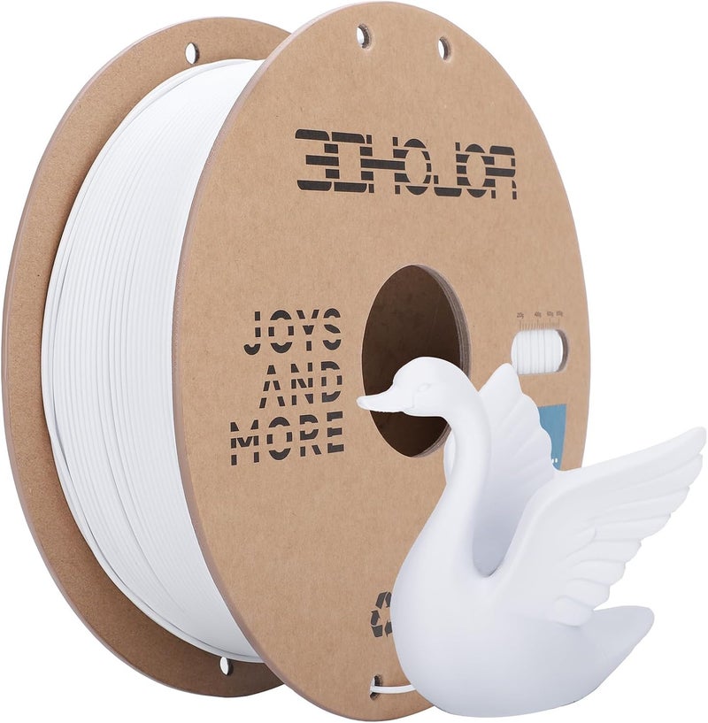 3DHoJor PLA Filament 1.75mm 3D Printer Filament,1kg Cardboard Spool (2.2lbs) Fit Most FDM 3D Printer,Dimensional Accuracy +/- 0.03 mm,Vacuum Packaging-Cold White - Image 1